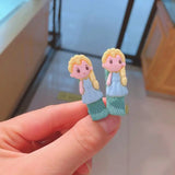 Disney Princess Kids Hairpins Cartoon Anime Mermaid Children Headwear