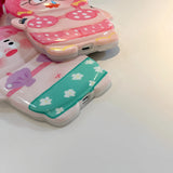 Fashion 3D Braided Girl Phone Case For iPhone 13 Pro Max 14 11 12 Soft Silicone Shockproof Back Cover Christmas Girl Gift
