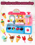 Creative 3D Color Mud Ice Cream Machine Shop Plasticine Ice Cream Machine Mold Tool Set Children DIY Toys