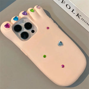 INS Funny Pedicure Manicure Foot Phone Case