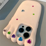 INS Funny Pedicure Manicure Foot Phone Case