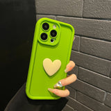 Cute 3D Love Heart Silicone Candy Phone Case For iPhone