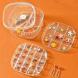 Jewelry storage box organizer Ring necklace bracelet portable multi-layer finishing box Plastic transparent dustproof With cover