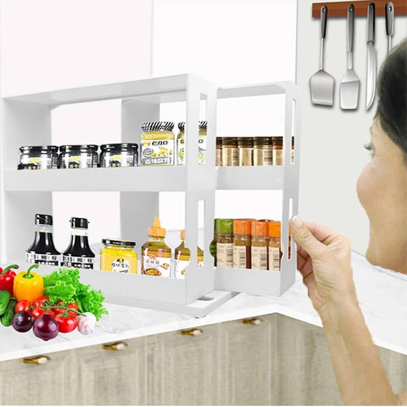 Pull-out Rotating Kitchen Spice Rack, Multifunctional Rotary Sliding  Storage Rack, Medicine Cabinet Organizer Desktop Seasoning Rack, For  Kitchen Countertop Cabinet Pantry, Kitchen Accessories - Temu Austria