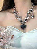 Heart Shape Pendant Beaded Necklace