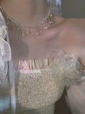 Crystal Tassel Transparent Clavicle Chain