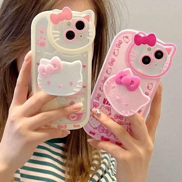 Original Hello Kitty Stand Phone Cases For iPhone