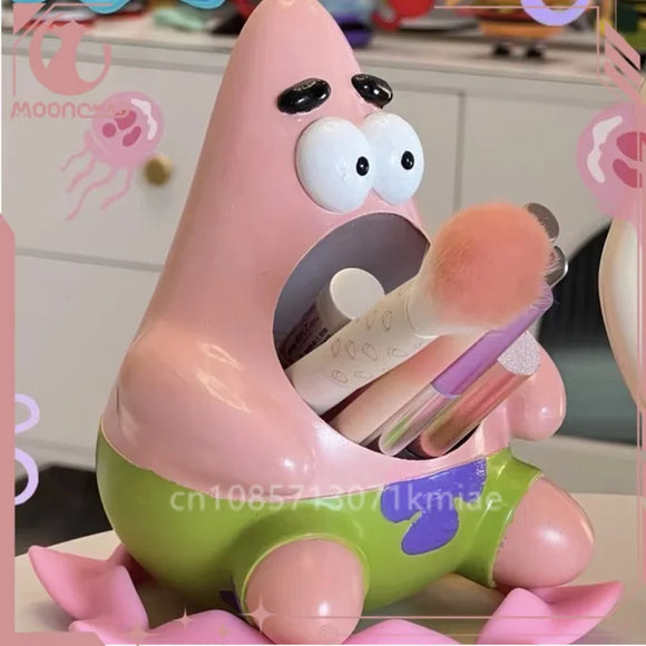 Patrick Star Pen Container Spongebob Squarepants Anime Figure Cute Cartoon Desk Decoration