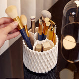 Rotary cosmetic brush storage cylinder Large capacity transparent pen holder Dustproof cosmetic storage box with cover