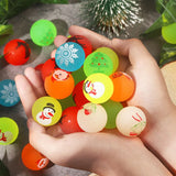 30pcs Christmas Glow-in-the-dark Elastic Ball Toys Rubber Solid Jumping Ball