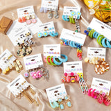 Resin Dangle Colorful Earrings Set