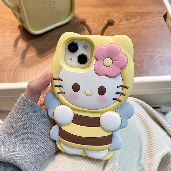 Sanrio Hello Kitty Kawaii 3D Beer Cute KT Phone Case For iPhone