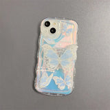 Bling 3D laser Butterfly Holder Soft Case For iPhone