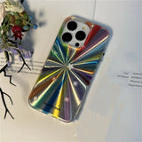 Luxury Laser Radiant Firework Rainbow Color Phone Case For iPhone