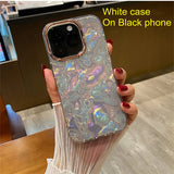 Colorful fritillaria glitter clear shockproof Phone case for iphone 11 13 15 Pro 14 14pro 13Pro Max Camera lens Protective cover