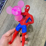 Ultraman Figure Iron Man Spider-Man Luminescence Hand Small Electric Fan Stress Relief Stress Relief Toy Ornament Present