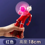 Ultraman Figure Iron Man Spider-Man Luminescence Hand Small Electric Fan Stress Relief Stress Relief Toy Ornament Present