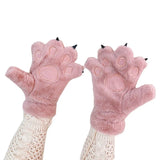 Women Gloves Bear Palm Paw Animals Plushclaw Glove