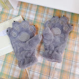 Women Gloves Bear Palm Paw Animals Plushclaw Glove