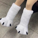 Women Winter Warm Slippers Cute Creative Bear Claw Shoes