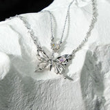 Crystal Butterfly Pendant Necklace