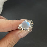 Crystal Rings Kpop Heart Adjustable Ring Irregular Geometry Punk Vintage Rings Set for Women