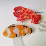 Acetate Hair Clips Ocean Animal Clownfish Lobster Oyster Cute Crab Sharks Hair Claw Clip