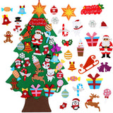 Kids DIY Felt Christmas Tree Artificial Xmas Tree Wall Hanging Ornaments Decoration