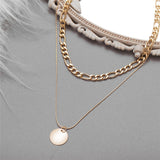 Vintage Multi-layer Coin Chain Choker Necklace For Women
