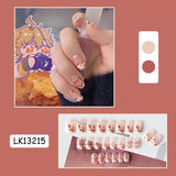 24P Cute Artificial Fake Nails Wearing ReusableNails Ballerina Press on Nail
