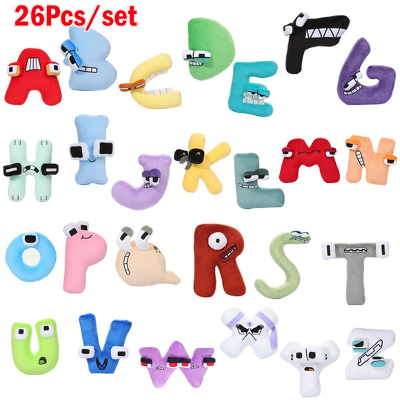 A set 26PCS Alphabet Lore But are Plush Toys Stuffed Animal Plushie Doll  Toys Gift for Kids Children Christmas Gift Toys