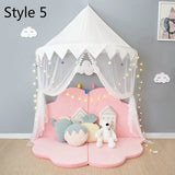 Kids Teepee Tents Children Play House Cotton Bed Tent Canopy Foldable Crib Tent Baby Room Decor