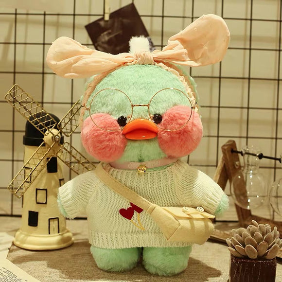 Lalafanfan CafeMimi Stuffed Green Duck Plush Dolls - HeyHouse