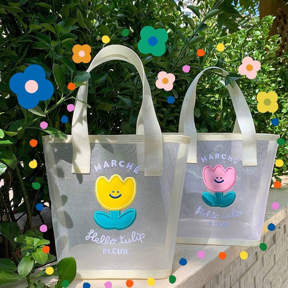 Bear Flower Handbag Transparent Should Bag – HeyHouseCart