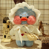 Lalafanfan CafeMimi Stuffed Animal Toys Blue Dress Duck - HeyHouse
