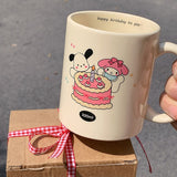 Cute Sanrioed My Melody Pochacco Hand-painted Pattern Ceramic Mug