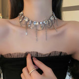 Geometric Square Crystal Choker