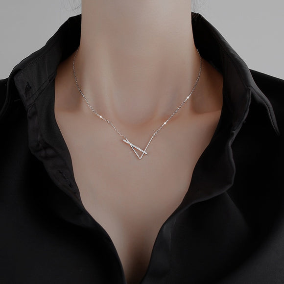 V-shaped Geometric Necklace