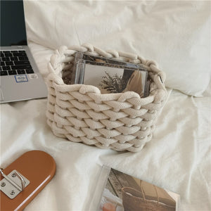 Handmade Cotton Rope Storage Baskets