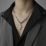 Diamond Inlaid Pendant Necklace