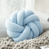 Cotton DIY Hand Knot Back Cushion Cozy Car Lumbar Pillow Sofa Seat Cushion
