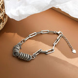 S925 Heart and Circle Bracelet