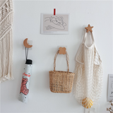 Wall-Mounted Hook for Living Room and Baby Bedroom Decoration with Moon and Star Patern